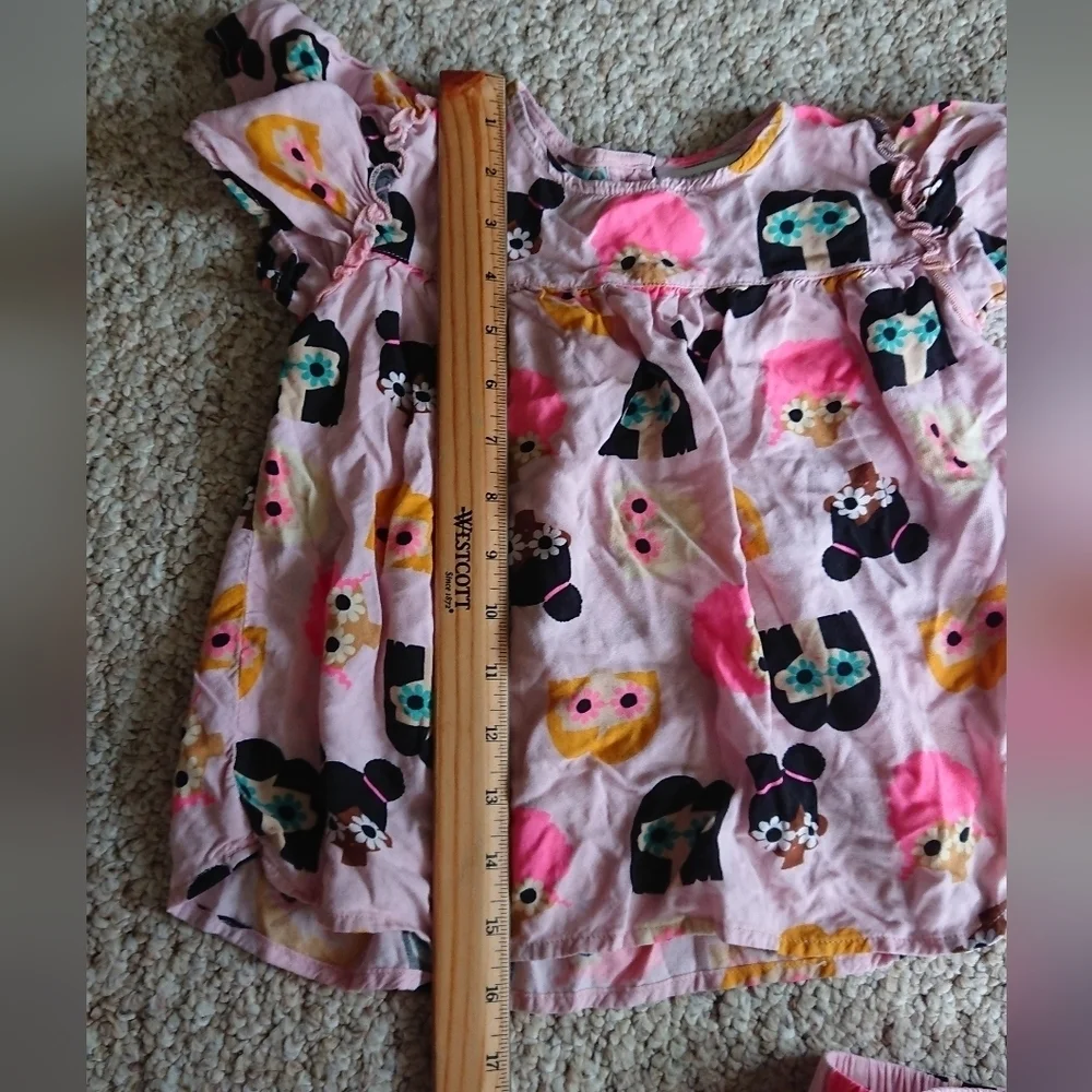 Okie Doki Adorable Pink top & shorts Set size 5T